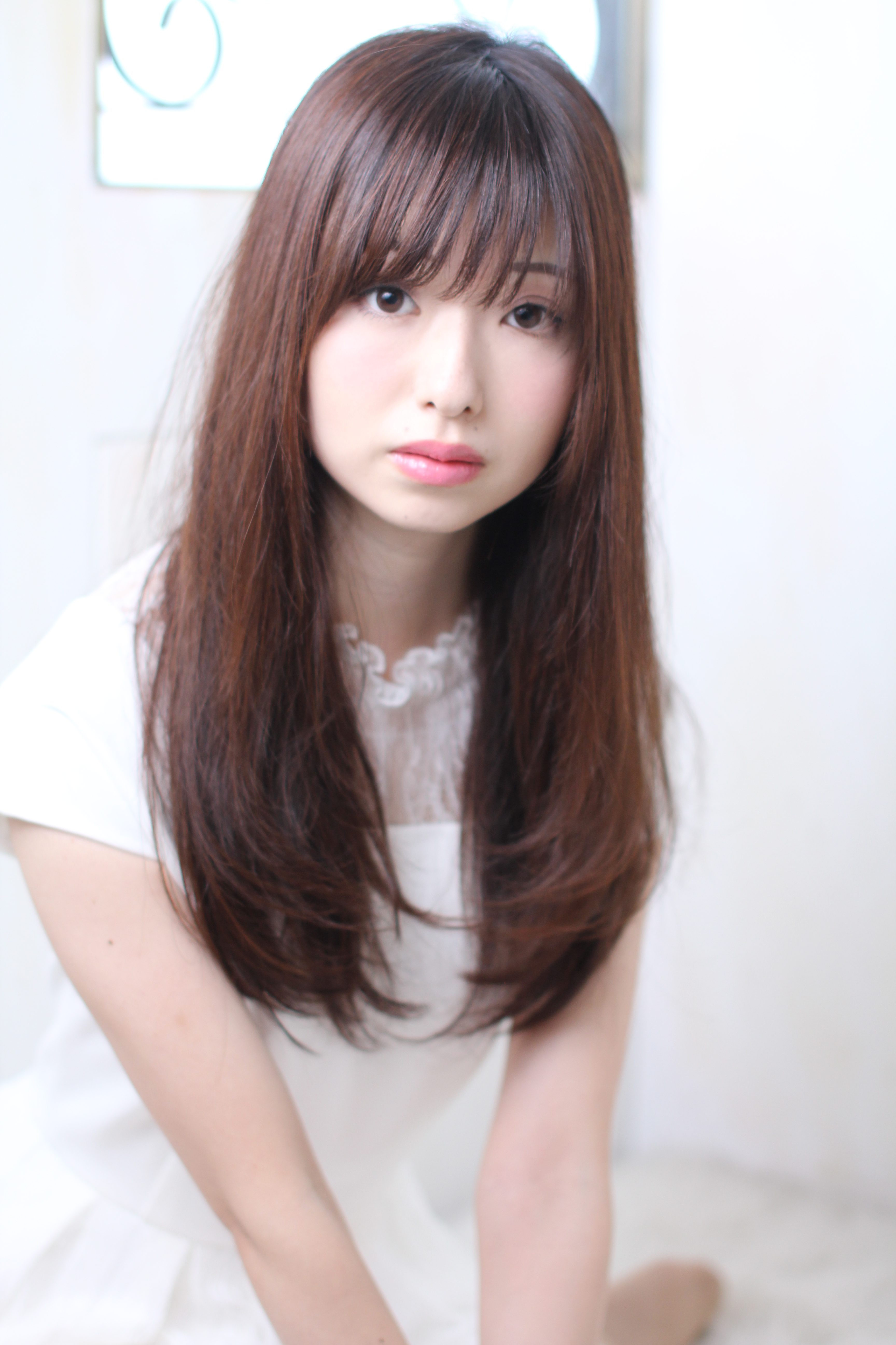 シースルーバング艶ツヤもて髪ワンカール 原宿 美容室 口コミで人気の美容院ガランテ 髪質改善 ミネコラ 縮毛矯正 酸熱トリートメント ピコトリートメント